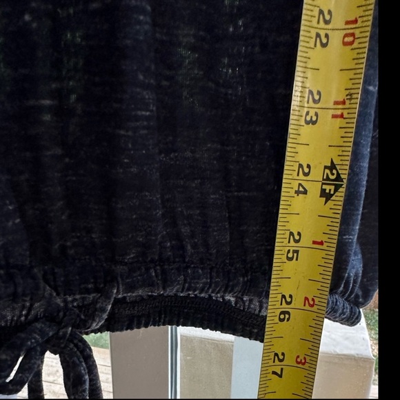 GAP Charcoal Gray 3/4 Sleeve V Neck Slouchy tie waist Top Shirt Medium - Picture 11 of 16